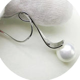 S925 Silver Chain Necklace Freshwater Pearl Music Symble Style