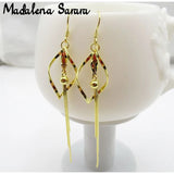 S925 Sterling Silver Tassel Long Drop Earrings