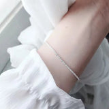 S925 Sterling Silver Women Bangle Gypsophila Flower Style