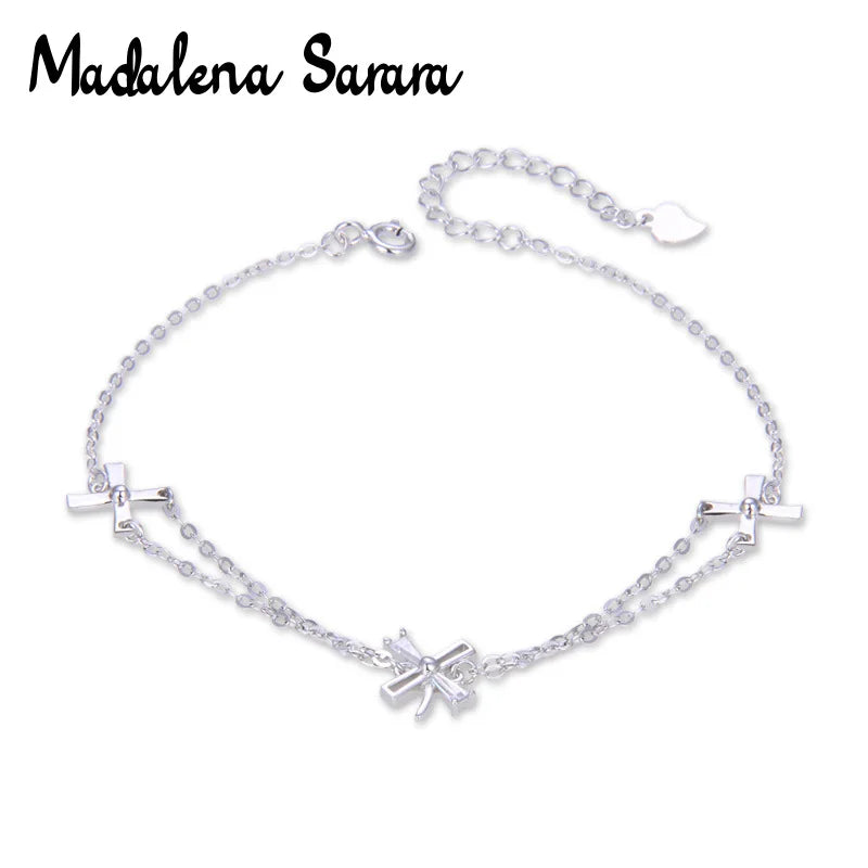S925 Women Bracelet Knot Style Chain Bracelet