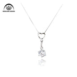 S925 Heart Style Women Chain Necklace Stone Pendant