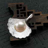 Silver Freshwater Pearl Pendant Cubic Zirconia Necklace