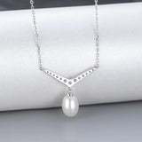 Sterling Silver Pearl Pendant Necklace