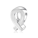 Red Ribbon Sterling Silver Diamond Bracelet DIY Beads