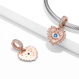 Rose Charm S925 Sterling Silver Pendant Girl Necklace Bracelet diy Accessories