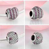 MAGIC CHARMS S925 Sterling Silver Bead Pendant Shining Love Bracelet Beads