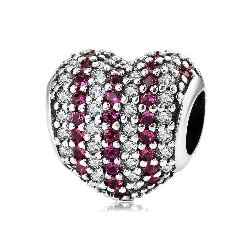 MAGIC CHARMS S925 Sterling Silver Bead Pendant Shining Love Bracelet Beads