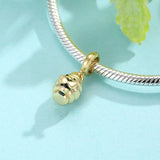 S925 Sterling Silver Gilded Beads Pendant Bee Honeycomb Bracelet Accessories