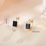 Classic MultiColor Zirconia Stud Earrings for Women Red Green Small Earrings