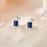 Classic MultiColor Zirconia Stud Earrings for Women Red Green Small Earrings