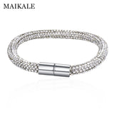Crystal Magnet Buckle Bracelet for Women