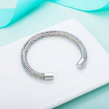 Crystal Magnet Buckle Bracelet for Women