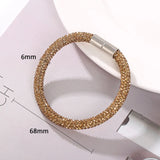 Crystal Magnet Buckle Bracelet for Women