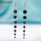 Rose CZ Zirconia Tassel Earrings for Women - Fine Jewelry Dangle Earrings