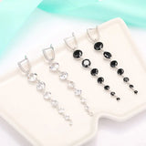 Rose CZ Zirconia Tassel Earrings for Women - Fine Jewelry Dangle Earrings