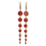 Rose CZ Zirconia Tassel Earrings for Women - Fine Jewelry Dangle Earrings