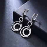Ceramic & Copper Zirconia Drop Earrings for Women
