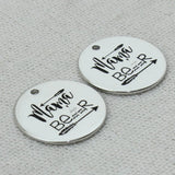 MAMA BEAR Charms Pendant Necklace, Laser Engraved Charm, Women Jewelry