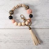 Leopard Print MAMA Bracelet Keychain Bag Pendant Gift