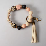 Leopard Print MAMA Bracelet Keychain Bag Pendant Gift