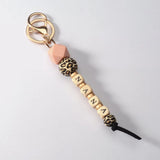 Leopard Print MAMA Bracelet Keychain Bag Pendant Gift