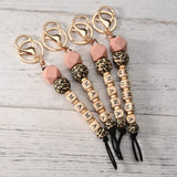 Leopard Print MAMA Bracelet Keychain Bag Pendant Gift