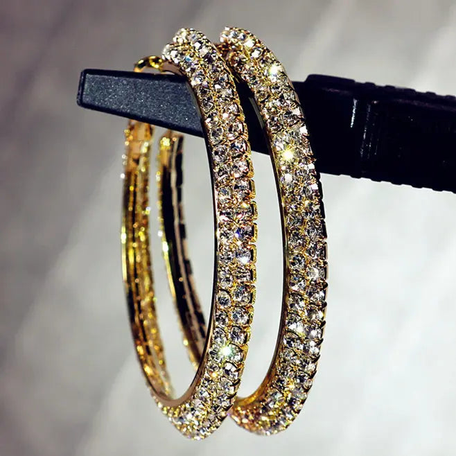 Layer Cubic Zircon Micro Paved CZ Hoop Earrings for Women