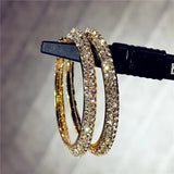 Layer Cubic Zircon Micro Paved CZ Hoop Earrings for Women