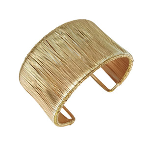 MANILA Layered Wire Cuff Bracelets Bangles Wide Statement African Bangles Jewelr