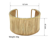MANILA Layered Wire Cuff Bracelets Bangles Wide Statement African Bangles Jewelr