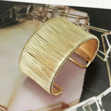 MANILA Layered Wire Cuff Bracelets Bangles Wide Statement African Bangles Jewelr