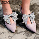 Rhinestone Bowknot Charm Anklets Bracelet Women Foot Jewelry
