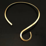 Punk Choker Necklaces Metal Torques Women Bib Collar Statement Necklace