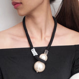 Chunky Beads Statement Pendant Necklace for Women