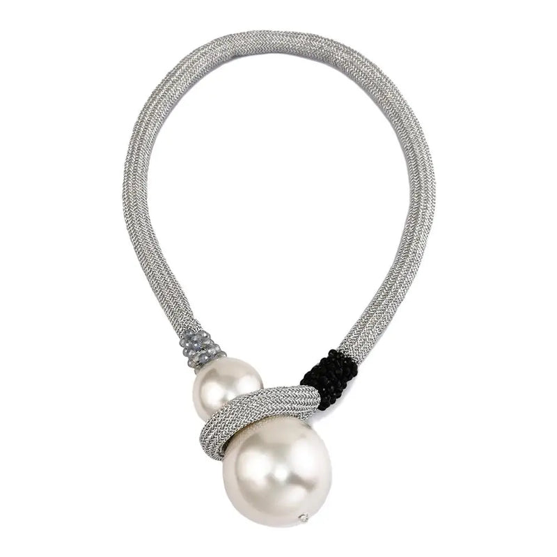 Chunky Beads Statement Pendant Necklace for Women