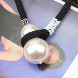 Chunky Beads Statement Pendant Necklace for Women