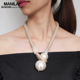 Chunky Beads Statement Pendant Necklace for Women
