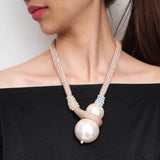 Chunky Beads Statement Pendant Necklace for Women