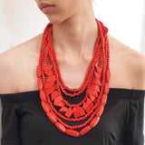 Boho Wood Bead Choker Necklaces For Women 8 Colors