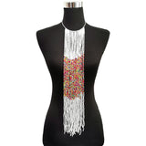 Bohemian Resin Beaded Long Necklace Women Bib Choker Ethnic Jewelry