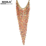 Bohemian Charm Jewelry Bead Tassel Choker Necklace