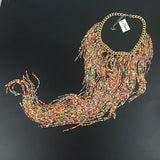 Bohemian Charm Jewelry Bead Tassel Choker Necklace