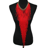 Bohemian Charm Jewelry Bead Tassel Choker Necklace