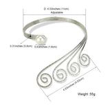 Boho Metal Torques Choker Necklace Simulated Pearl Punk Jewelry