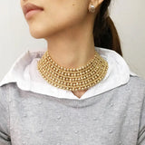 Chunky Metal Statement Necklace For Women