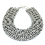 Chunky Metal Statement Necklace For Women
