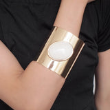 Statement Glaze Resin Cuff Bracelet Women Big Bangles