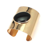 Statement Glaze Resin Cuff Bracelet Women Big Bangles