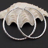 Faceted Alloy Round Hoop Earrings Costume Statement Jewelry