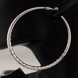 Faceted Alloy Round Hoop Earrings Costume Statement Jewelry